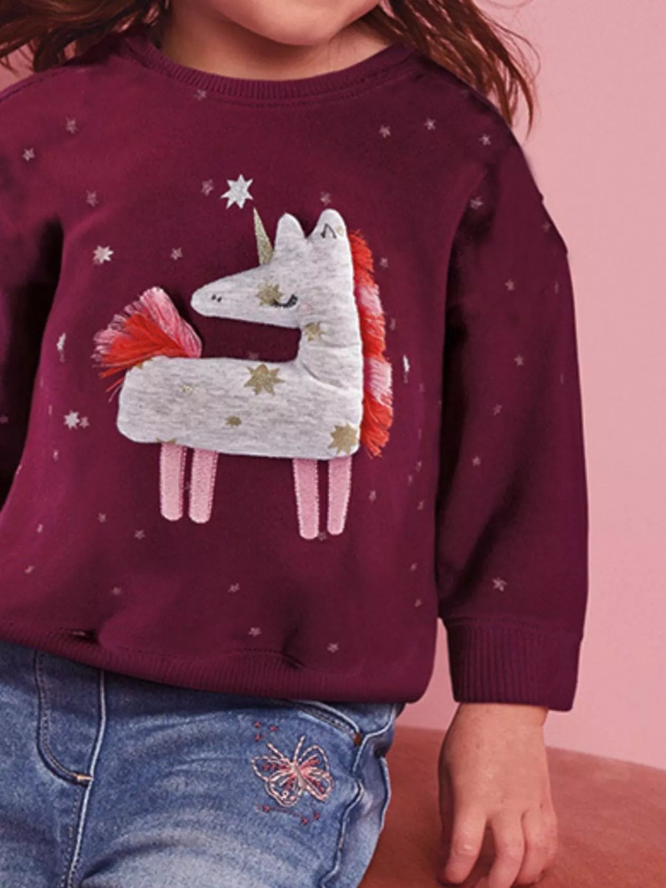 Children's Unicorn Round Neck Sweatshirt Trendsi