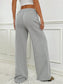Women Striped Wide Leg Drawstring Pants nicholesgifts