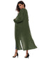 Long Sleeve Open Front Buttoned Cardigan nicholesgifts
