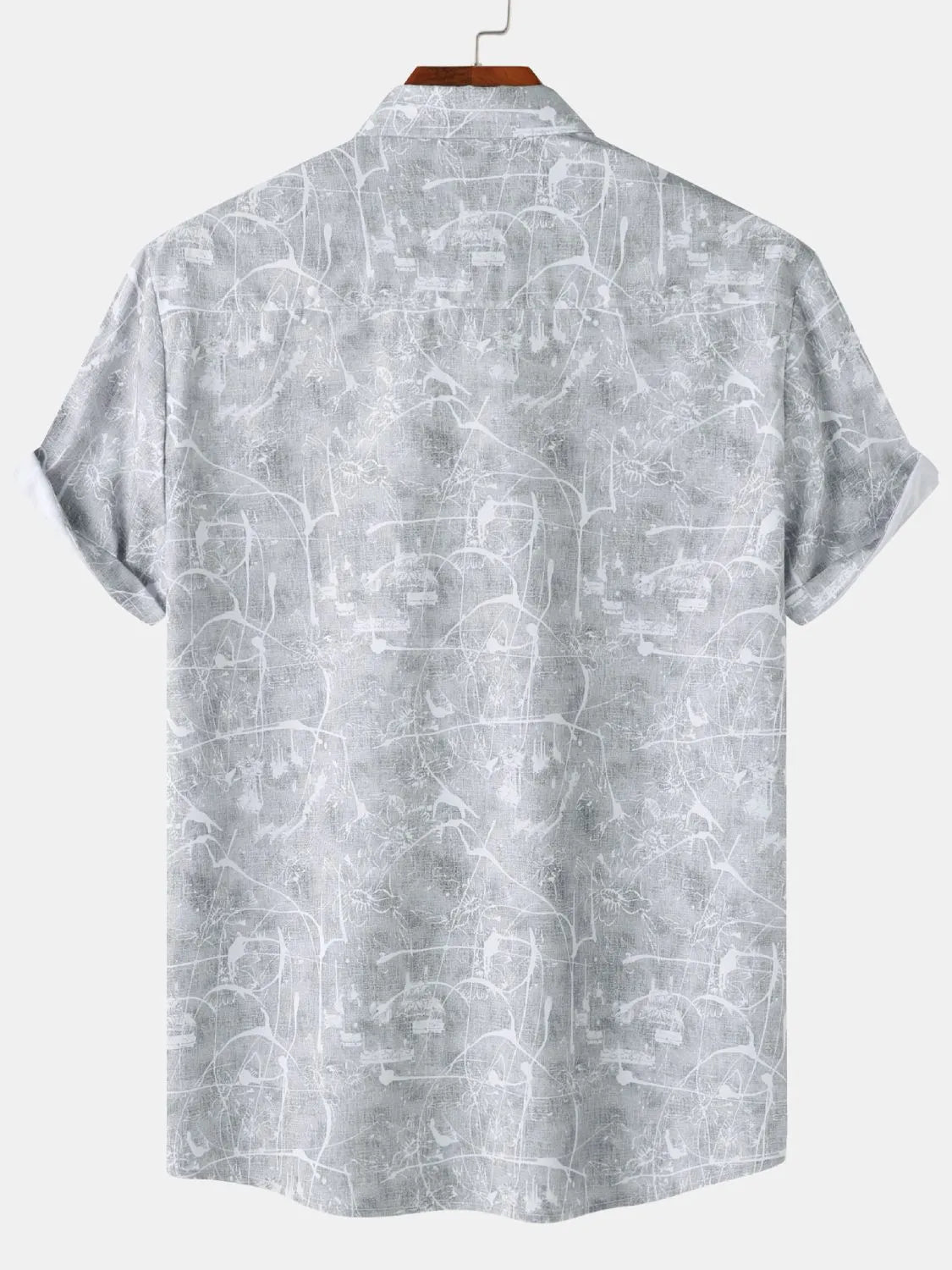 Men's Printed Short Sleeve Button Down Shirt NicholesGifts