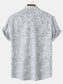 Men's Printed Short Sleeve Button Down Shirt nicholesgifts