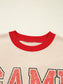 Women GAME DAY Letter Graphic Round Neck Sweatshirt nicholesgifts
