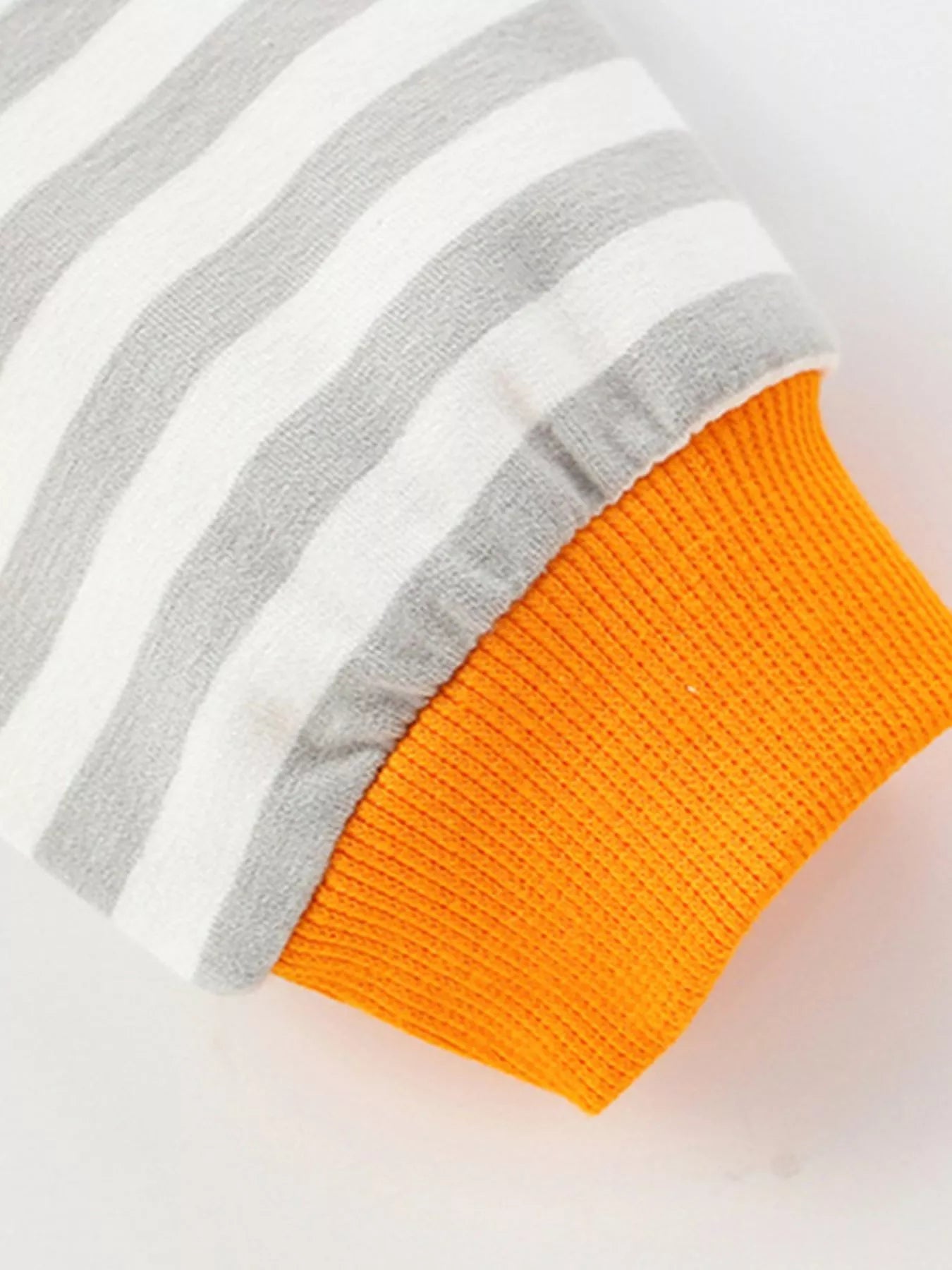 Children's Striped Cat Crew Neck Sweatshirt Trendsi