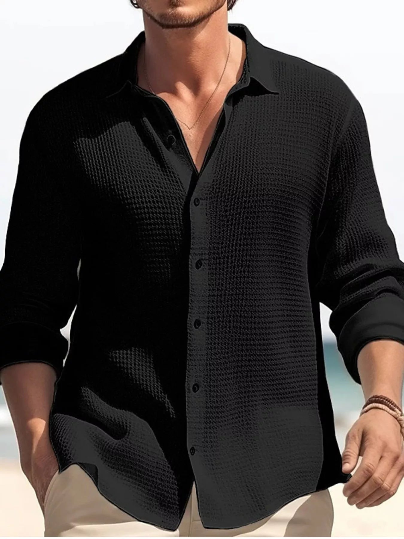 Men's Full Size Button Up Long Sleeve Shirt Plus Size NicholesGifts