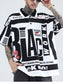 Men's Plus Size Letter Print Half Sleeve Polo Shirt nicholesgifts
