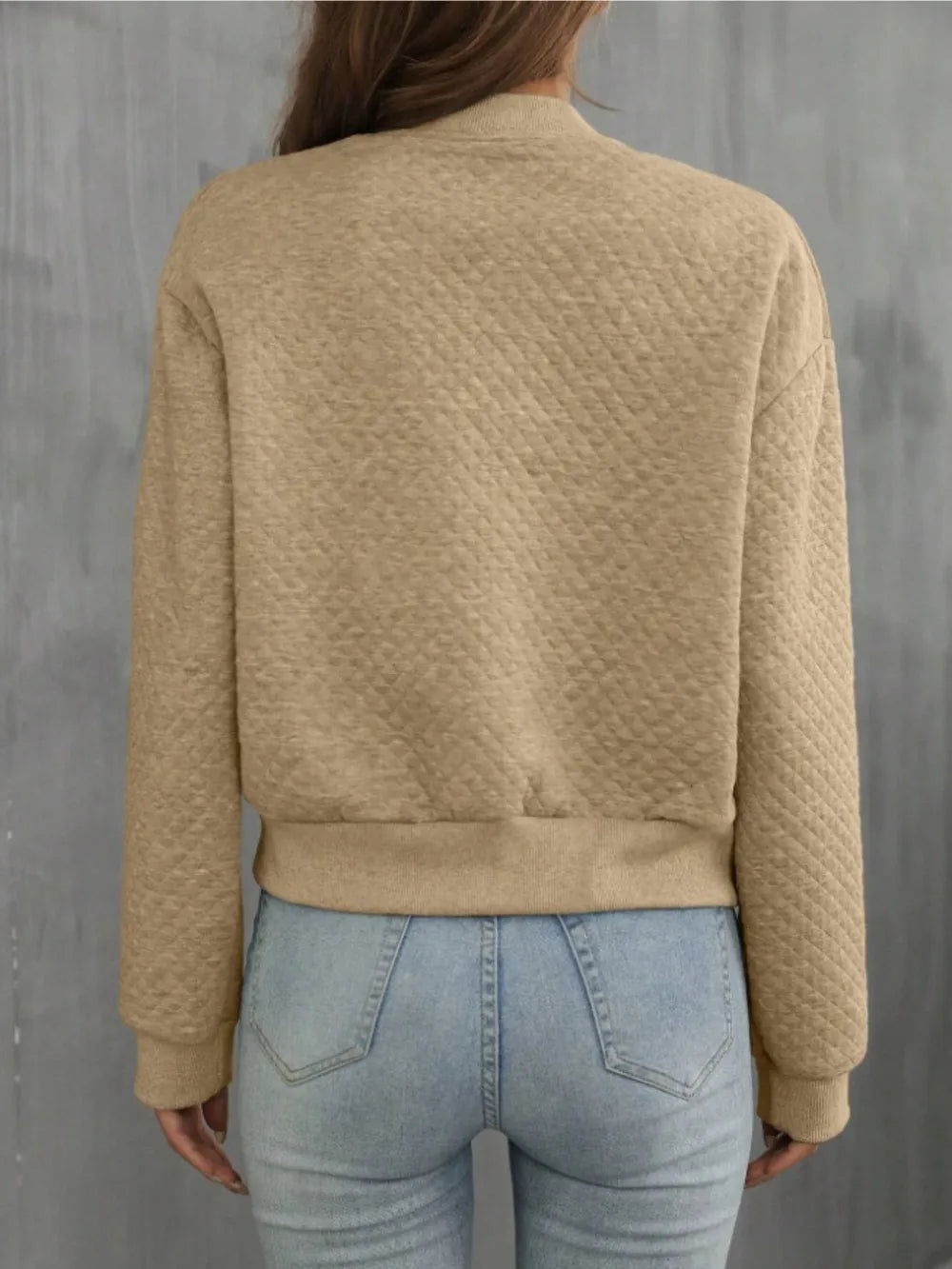 Zip Up Long Sleeve Jacket nicholesgifts