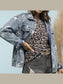 Star Distressed Denim Shacket nicholesgifts