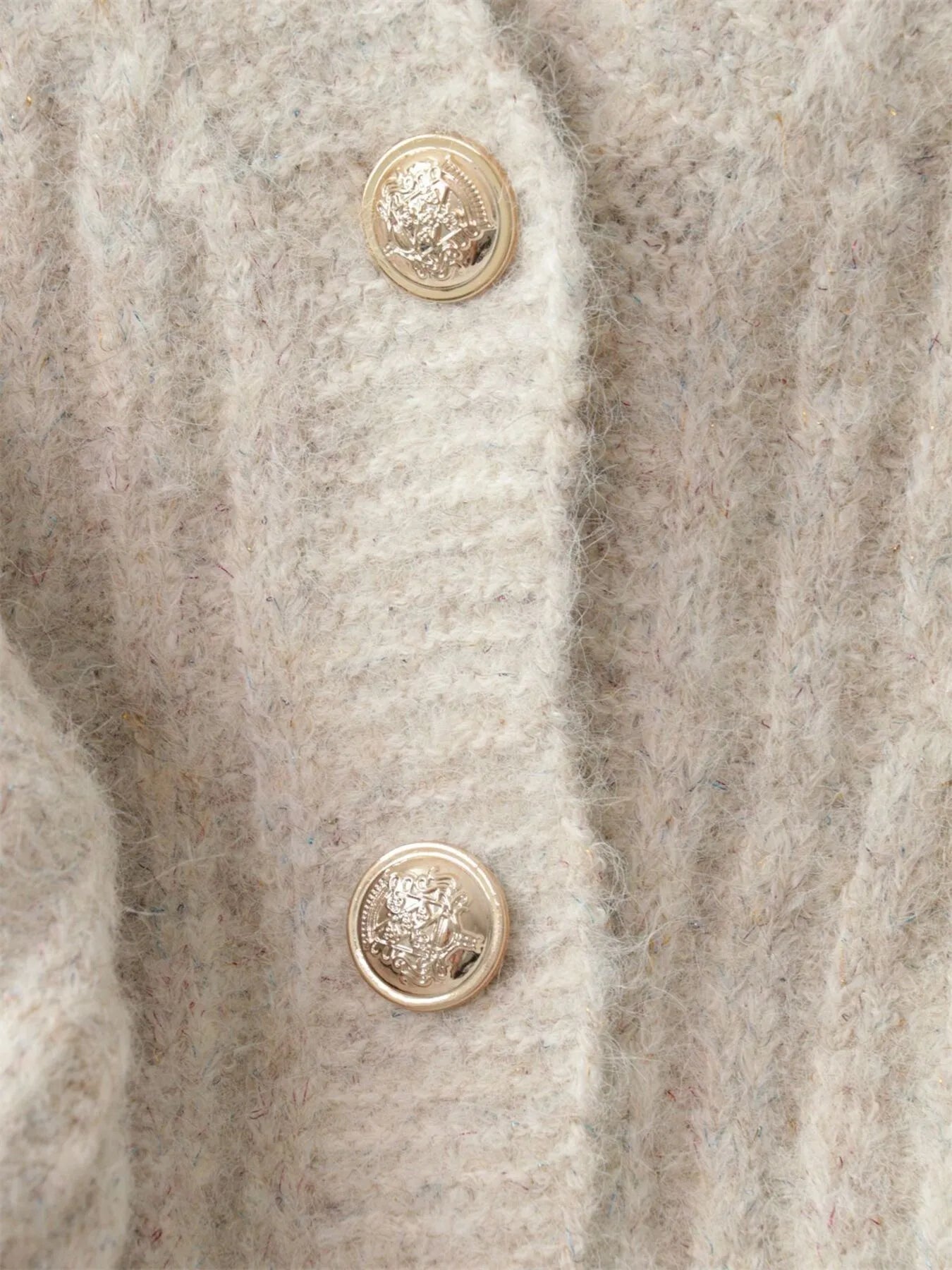 Cable Knit Button-Up Cardigan