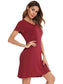 Round Neck Short Sleeve Lounge Dress nicholesgifts