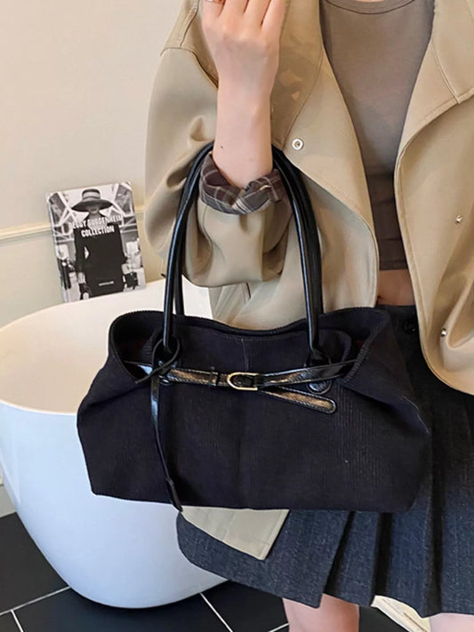 Buckle Decor Shoulder Bag nicholesgifts