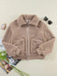 Zip Up Long Sleeve Plush Jacket nicholesgifts