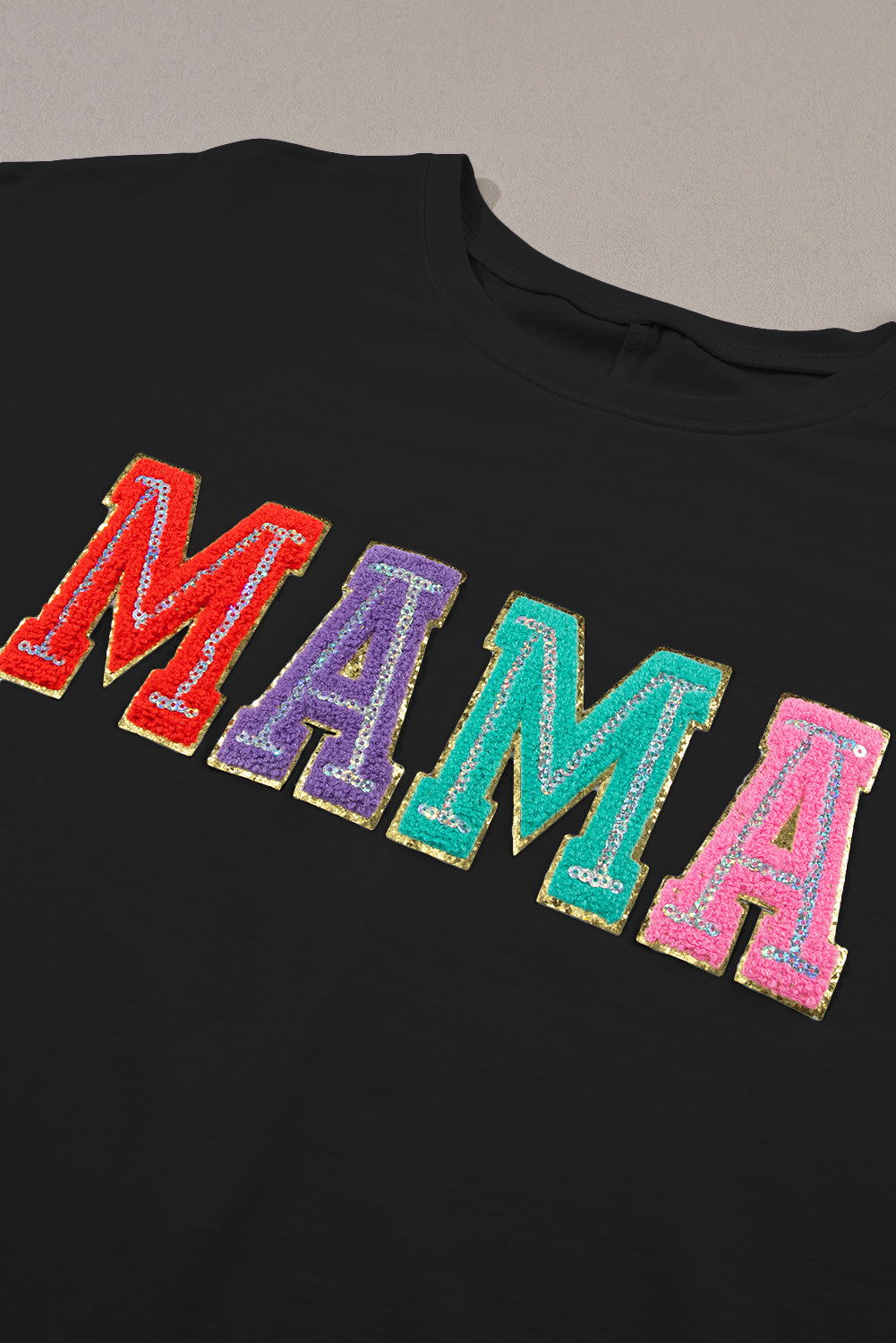 MAMA Round Neck Short Sleeve T-Shirt nicholesgifts