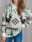 Christmas Element Round Neck Long Sleeve Sweater nicholesgifts