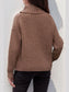 Turtleneck Dropped Shoulder Pullover Sweater nicholesgifts