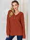 Basic Bae Full Size Ribbed Half Button Long Sleeve T-Shirt nicholesgifts