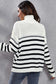 Striped Turtleneck Drop Shoulder Sweater nicholesgifts