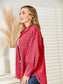 Distressed Raw Hem Denim Jacket nicholesgifts