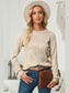 Textured Round Neck Long Sleeve Blouse nicholesgifts