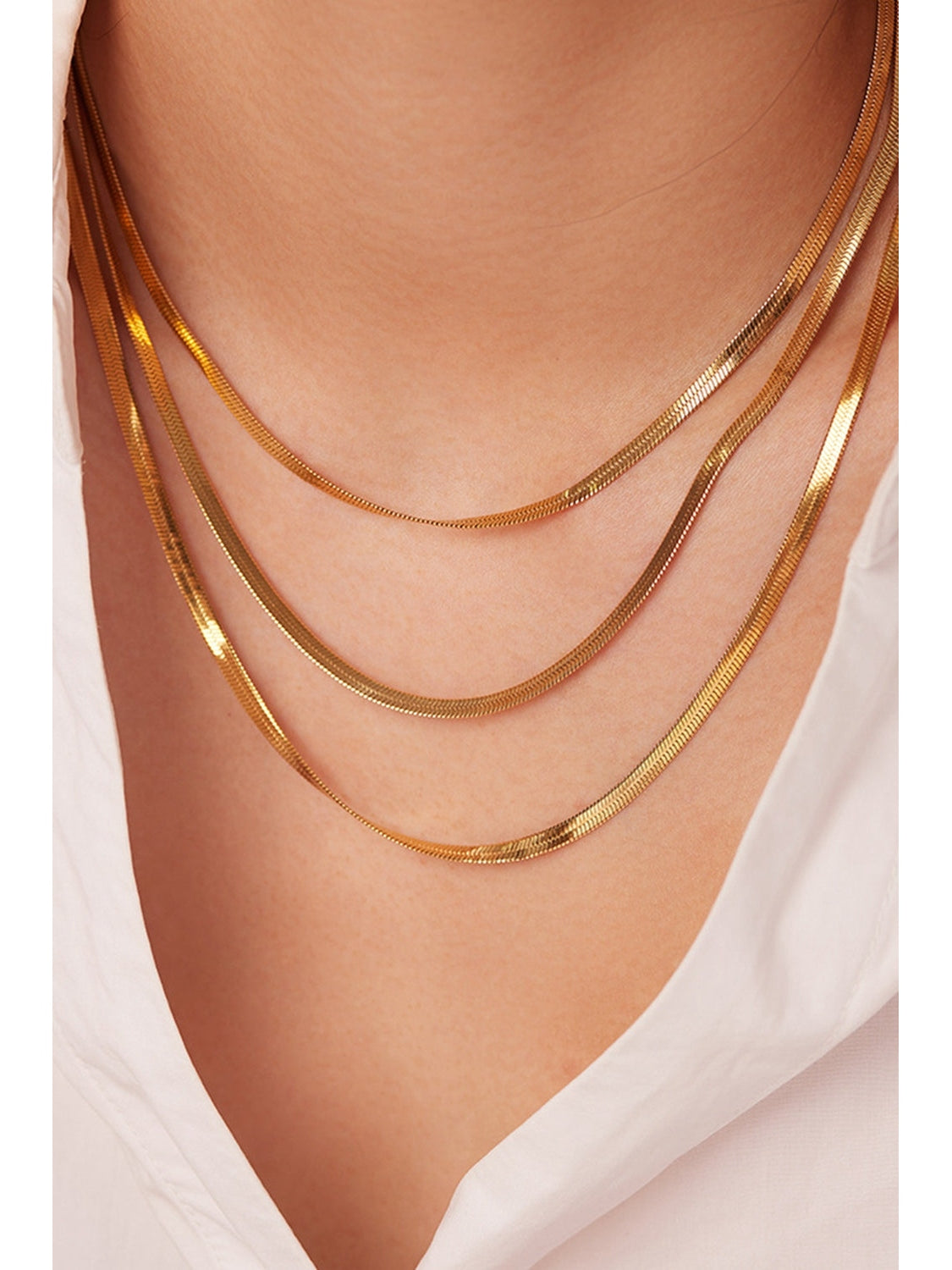 Triple-Layered Snake Chain Necklace nicholesgifts