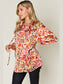 Women Double Take Full Size Printed Button Up Long Sleeve Shirt nicholesgifts