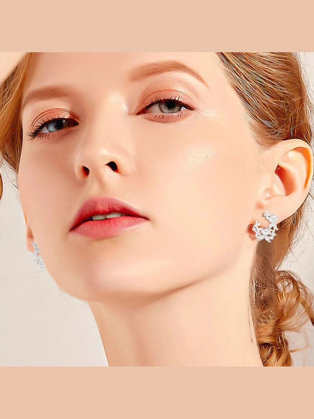 925 Sterling Silver Moissanite Lucky Clover Earrings Trendsi