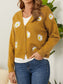 Women Flower Button Front Dropped Shoulder Cardigan nicholesgifts