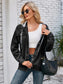 Pocketd Button Up Detachable Hooded Denim Jacket nicholesgifts