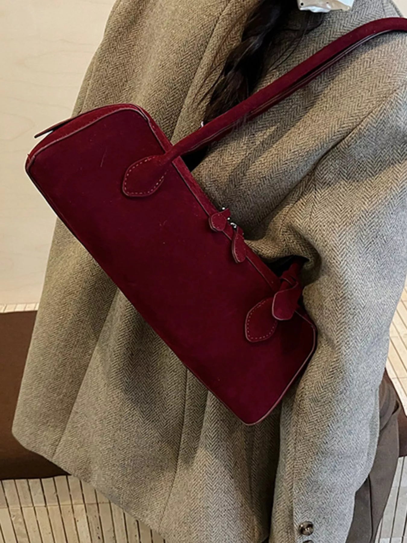 Solid Color Shoulder Bag nicholesgifts