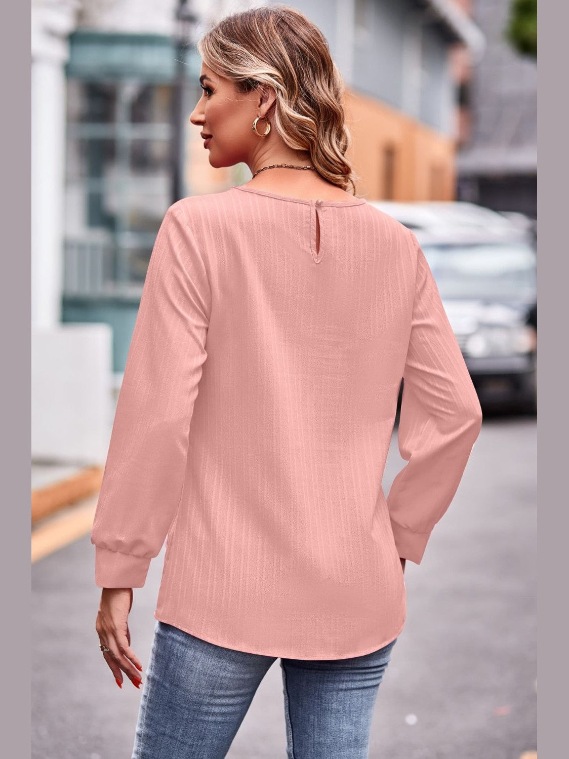 Round Neck Long Sleeve Tee NicholesGifts
