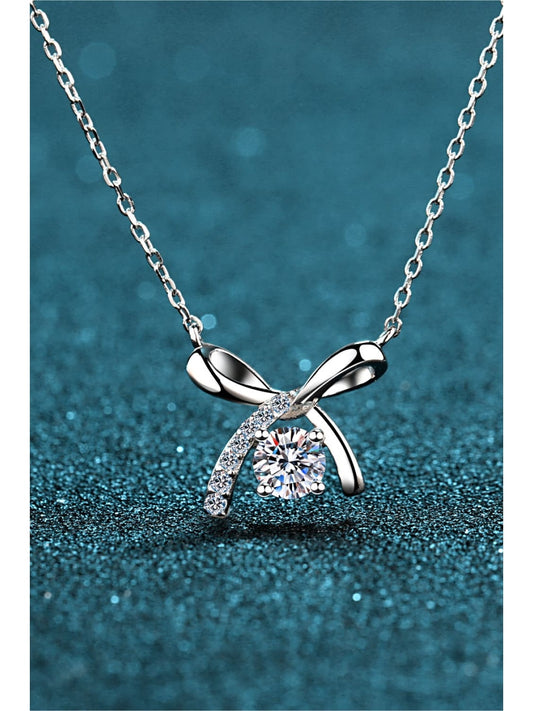 Moissanite 925 Sterling Silver Necklace nicholesgifts