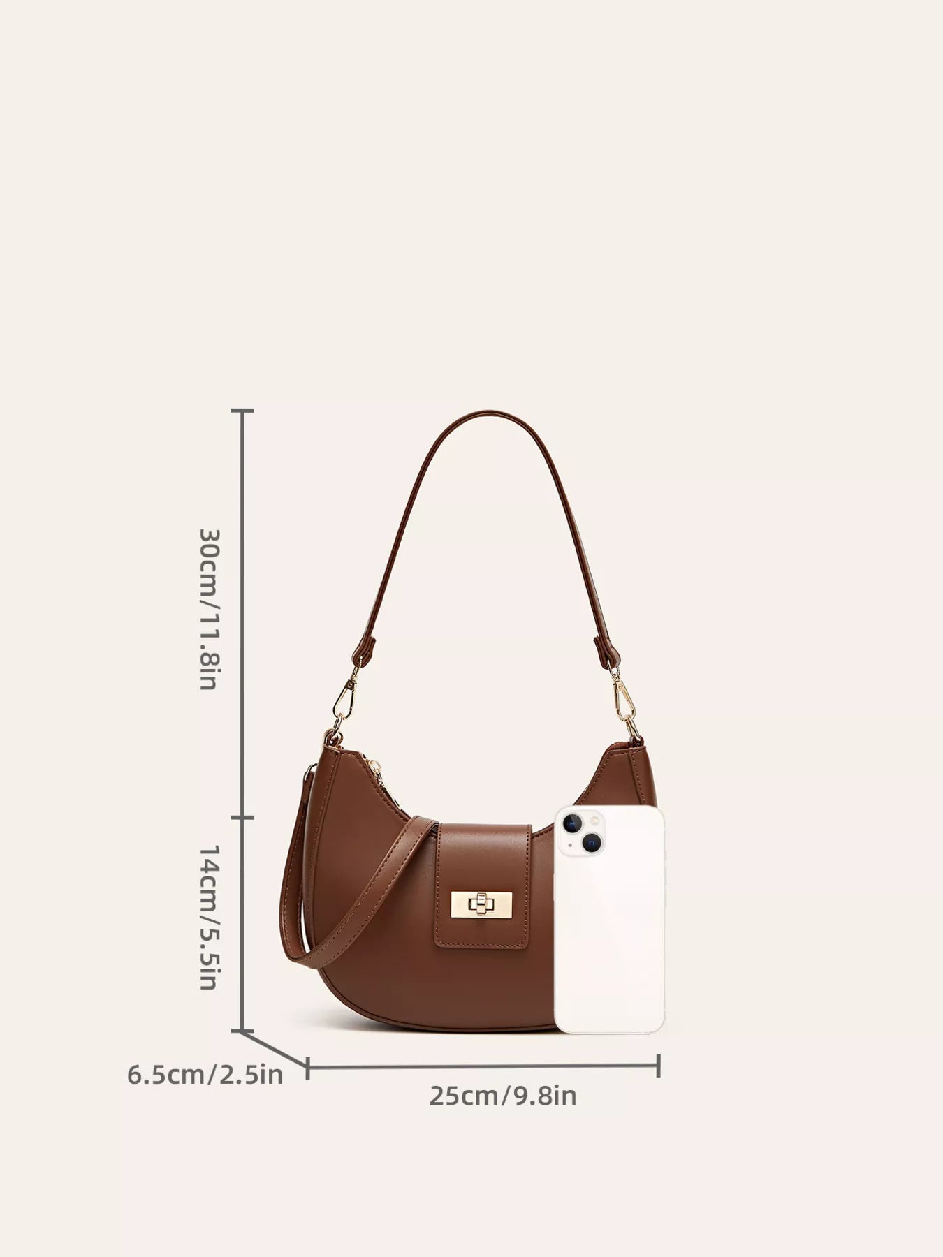 Buckle Closure Shoulder Bag nicholesgifts
