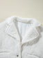 Fuzzy One Button Long Sleeve Jacket nicholesgifts