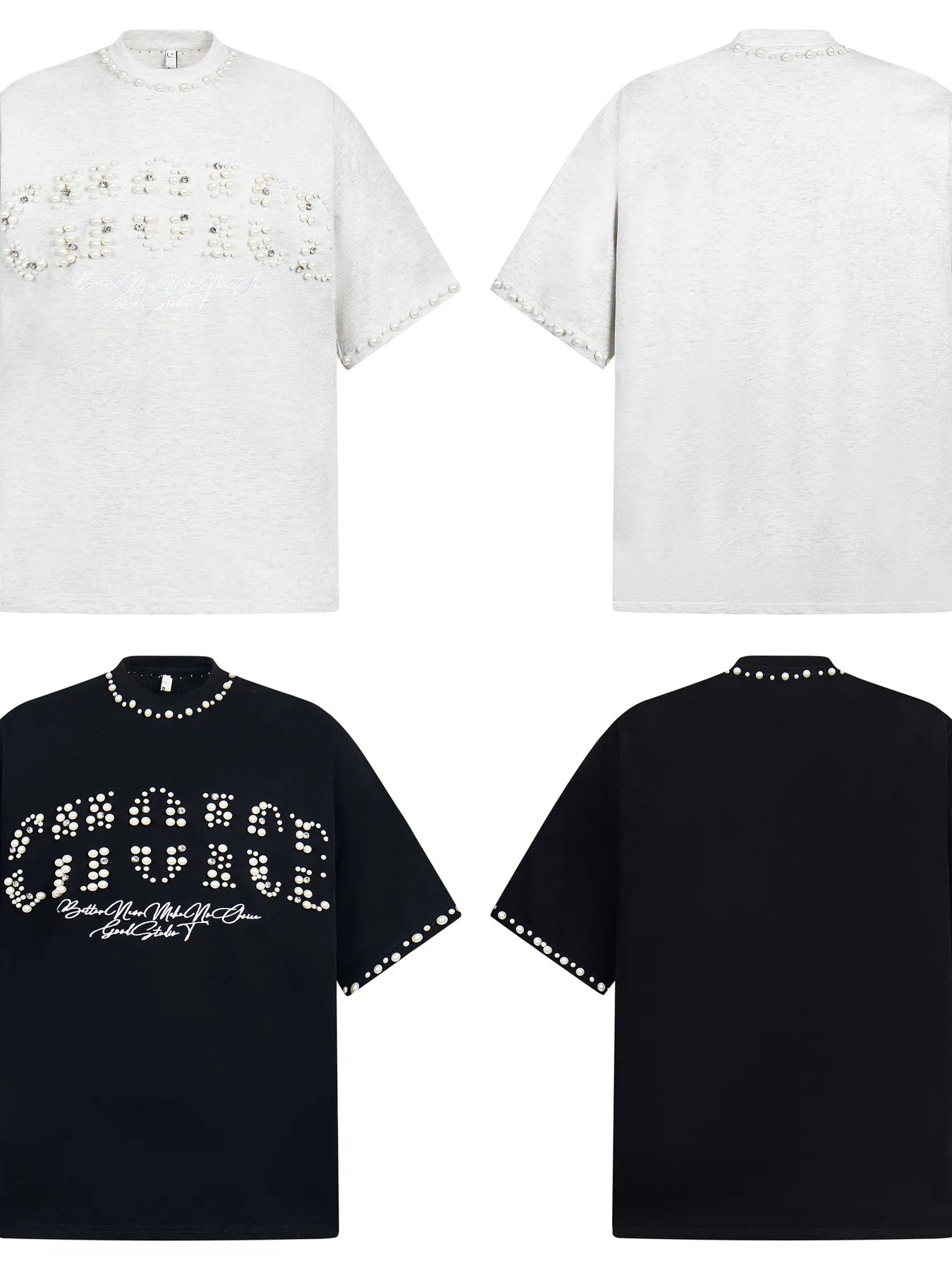 Men's Pearl Detail Round Neck T-Shirt NicholesGifts