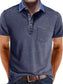 Men's Full Size Contrast Collar Pocket Polo Shirt Plus Size nicholesgifts
