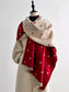 Women Heart Raw Hem Scarf For Valentine's Day Gift nicholesgifts