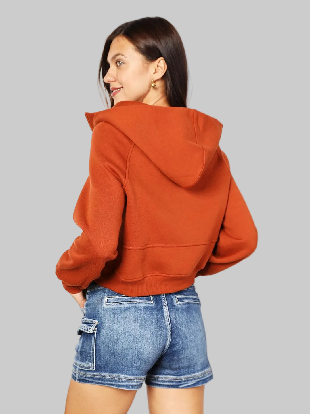 Double Take Half-Zip Long Sleeve Hoodie nicholesgifts