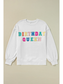 Women Birthday Queen Sequin Round Neck Long Sleeve Sweatshirt nicholesgifts