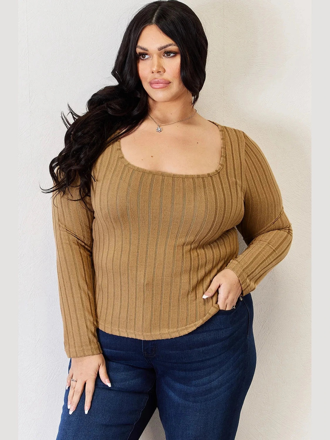 Basic Bae Full Size Ribbed Long Sleeve T-Shirt nicholesgifts
