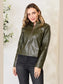 Mock Neck Zip Up Jacket nicholesgifts