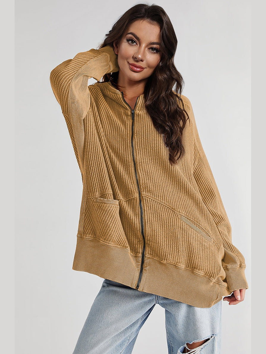 Zip-Up Long Sleeve Jacket nicholesgifts