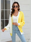 Angel Wings Open Front Contrast Color Balloon Sleeve Cardigan nicholesgifts