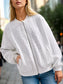 Textured Zip Up Dropped Shoulder Jacket nicholesgifts
