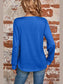 Ruched Square Neck Long Sleeve T-Shirt nicholesgifts
