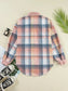Plaid Button Up Long Sleeve Shacket nicholesgifts