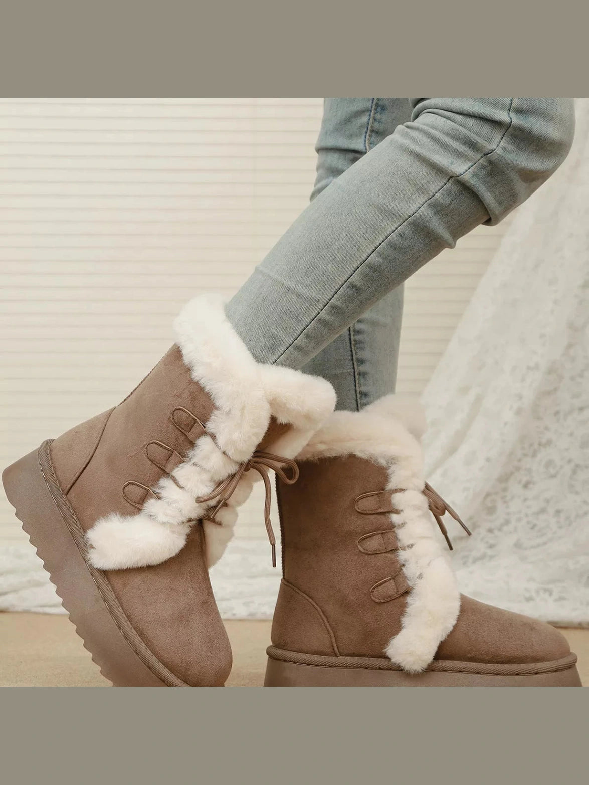 Lace-Up Winter Boots Trendsi