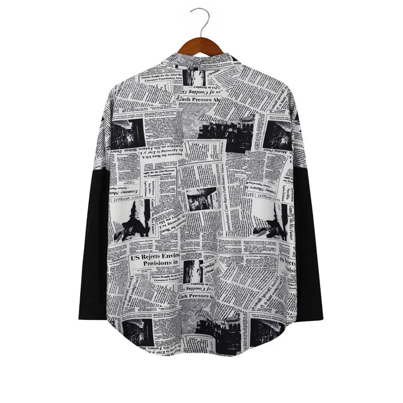 Men's Full Size Contrast Sleeve Button-Up Shirt Plus Size NicholesGifts