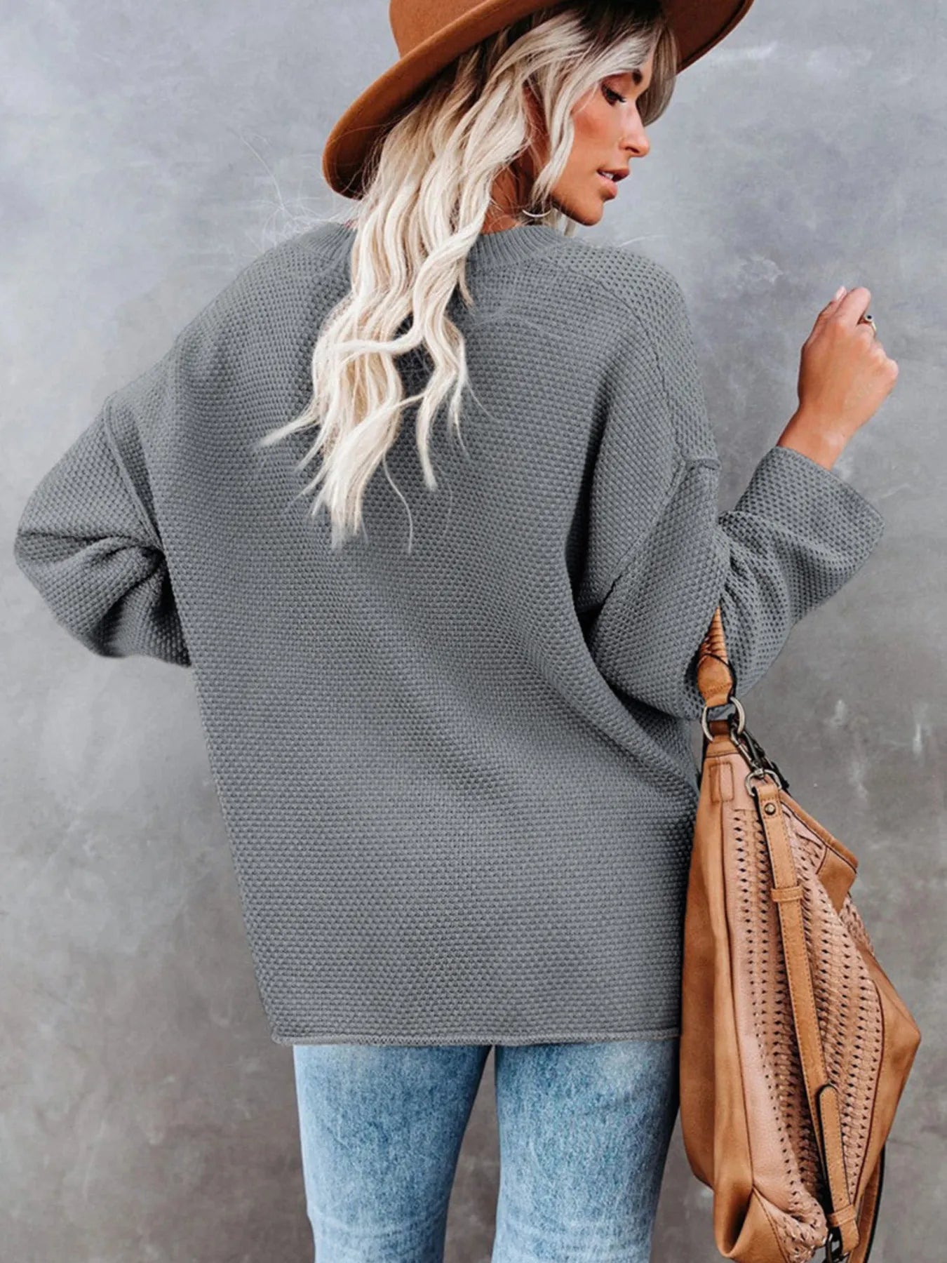 Women Button Detail Long Sleeve Knit Top