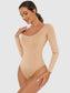 Full Size Scoop Neck Long Sleeve Bodysuit nicholesgifts