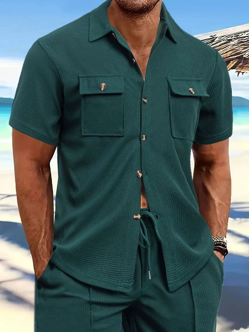 Men's Full Size Button Down Short Sleeve Shirt Plus Size NicholesGifts