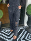 Distressed Wide Leg Corduroy Overalls nicholesgifts